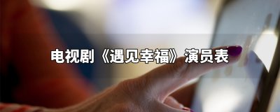 ​电视剧遇见幸福演员表