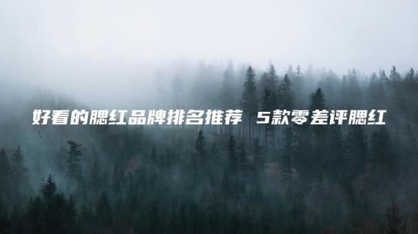 好看的腮红品牌排名推荐(5款零差评腮红)