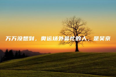 ​万万没想到(奥运场外最忙的人，是吴京)