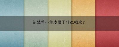 ​纪梵希小羊皮属于什么档次？(纪梵希小羊皮属于什么档次)