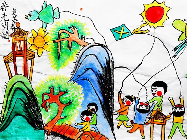 春天来了绘画作品简单又好看（少儿绘画大赛优秀作品赏析）(2)