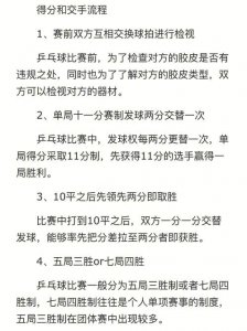 ​最新乒乓球混双比赛规则（乒乓球混双比赛规则说明）