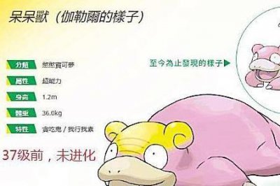 ​呆呆兽的三种进化型