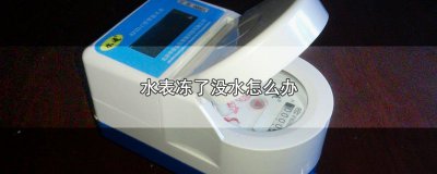 ​水表冻了没水怎么办，3个解决水表冻住的方法