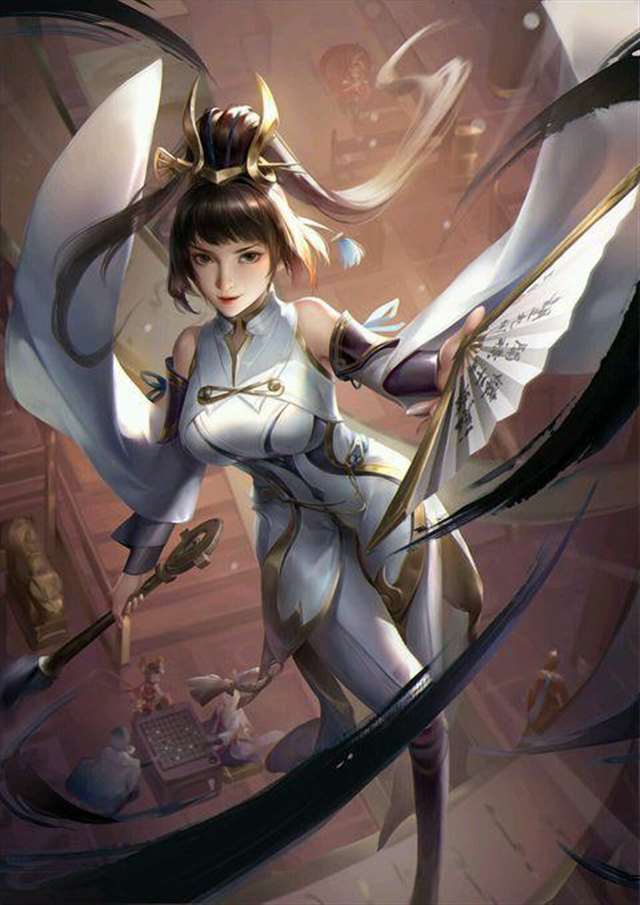 王者荣耀上官婉儿用笔自谓图片 上官婉儿用笔搞哭自己图漫画故事