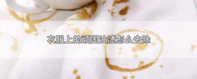 ​衣服如何去除顽固油渍 怎样去掉衣服上的顽固油渍