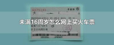 ​未满16周岁可以购买火车票吗 未满16周岁如何网上买火车票