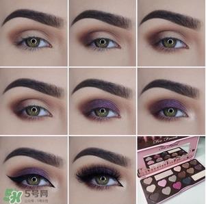 too faced爱心眼影盘试色 too faced love眼影盘试色图