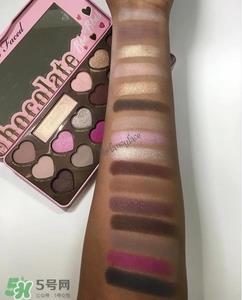 too faced爱心眼影盘试色 too faced love眼影盘试色图