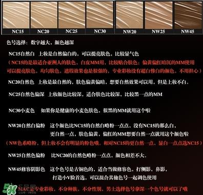 mac粉底液色号分类_魅可粉底液哪款好