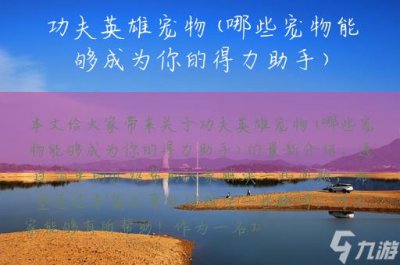​功夫英雄宠物 哪些宠物能够成为你的得力助手