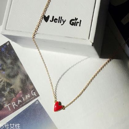 jelly girl爱心珐琅项链多少钱_在哪买？
