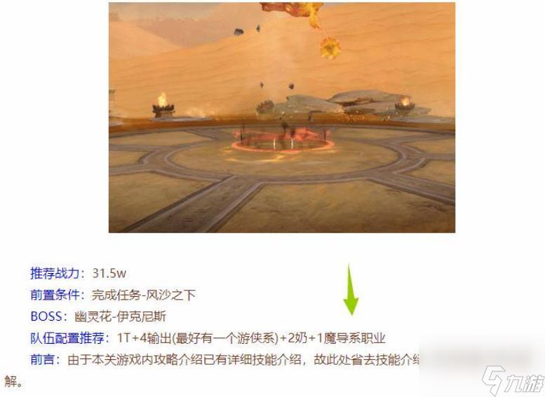 龙之谷沙漠龙人员配置是什么？