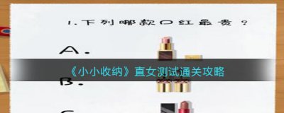 ​小小收纳直女测试怎么通关