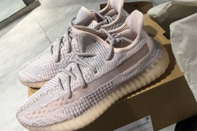​yeezy350粉天使开箱测评 yeezy粉天使和满天星实物对比