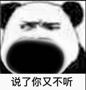 ​熊猫头表情包：说了你又不听，听了你又不懂，懂了你又不做