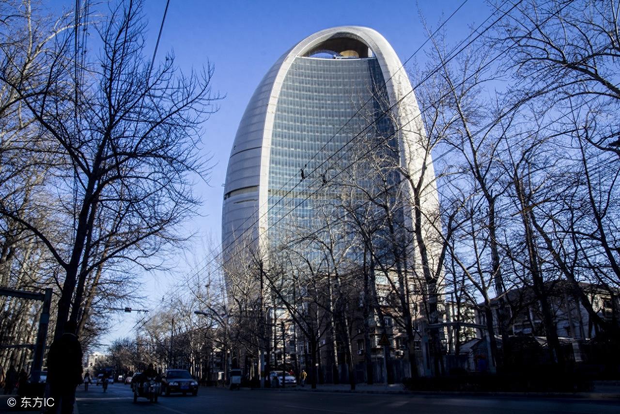 北京人民日报社新大楼，外观新颖