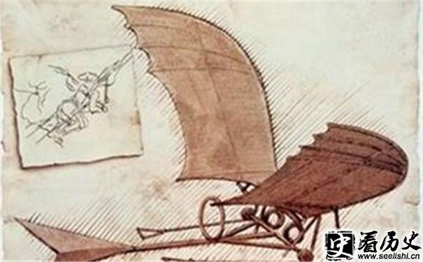 达芬奇有翼滑翔机设计图